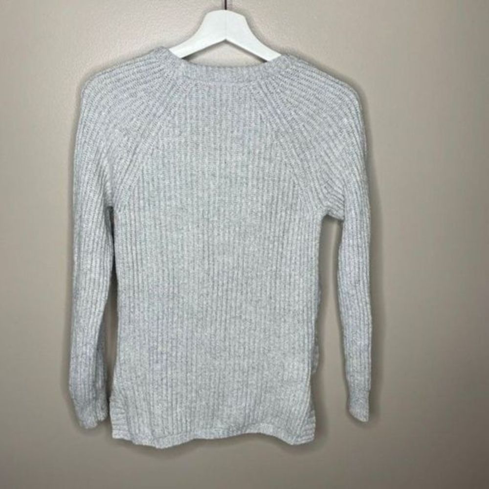 Madewell Gray Ribbed Crewneck Sweater - Picture 3 of 3